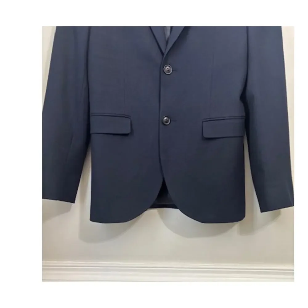 Topman Men’s Skinny Fit Navy Blue Solid Two Button Sport Coat Blazer 36R NEW